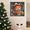 Diamond Painting -DIY Round Drill Christmas Kitten(40x40cm)