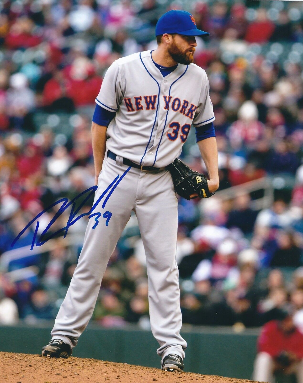 Signed 8x10 BOBBY PARNELL New York Mets Autographed Photo Poster painting - COA