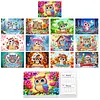 2027-2028 Two-Year Diamond Painting Calendar Kit, 13 Exquisite Multicolor Butterfly And Floral Illustrations, Large Size Desk Calendar, Mosaic Art Coil-Bound Desktop Planner