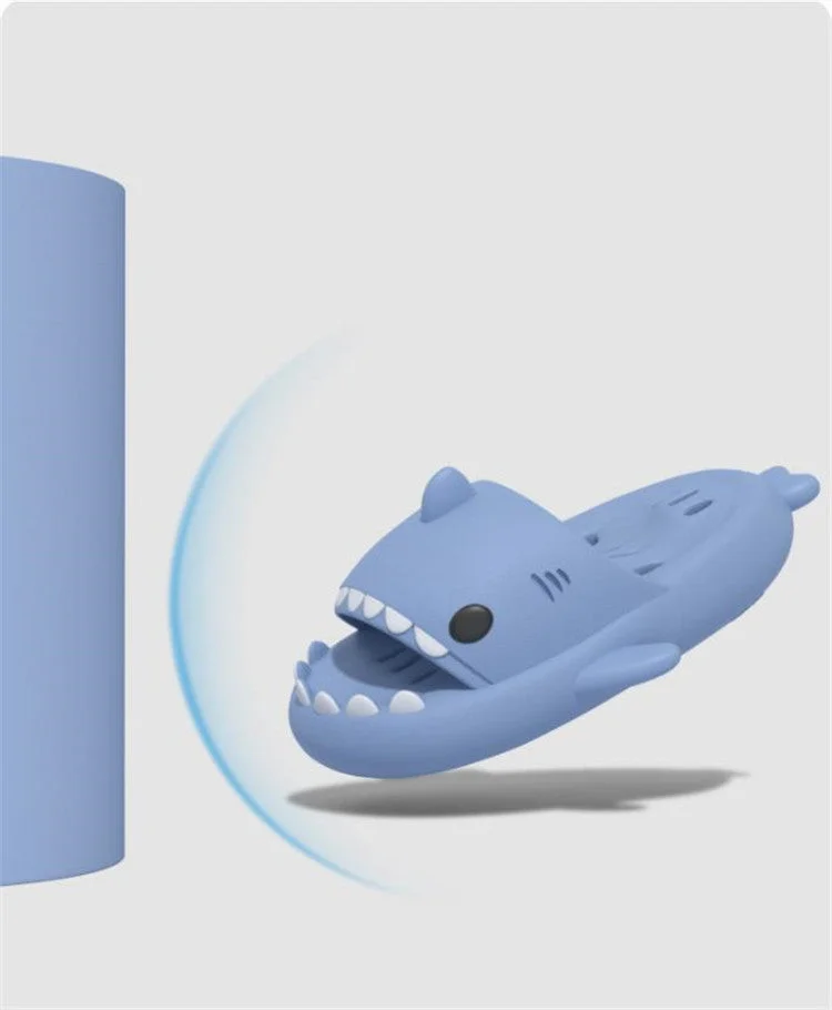 Man Women Cartoon Shark Slipper Bathroom Adult Couples Non Slip Thick Sole Hollow Out Slippers Indoor Home Funny Slides Sandals