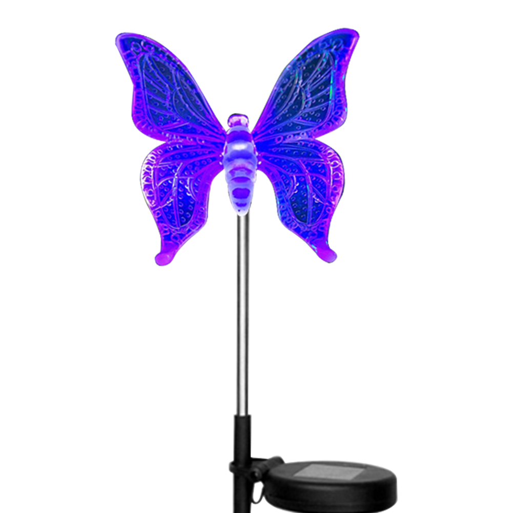 

2pcs LED Solar 7-Color Butterfly Lawn Stake -Landscape Ligjht, 501 Original