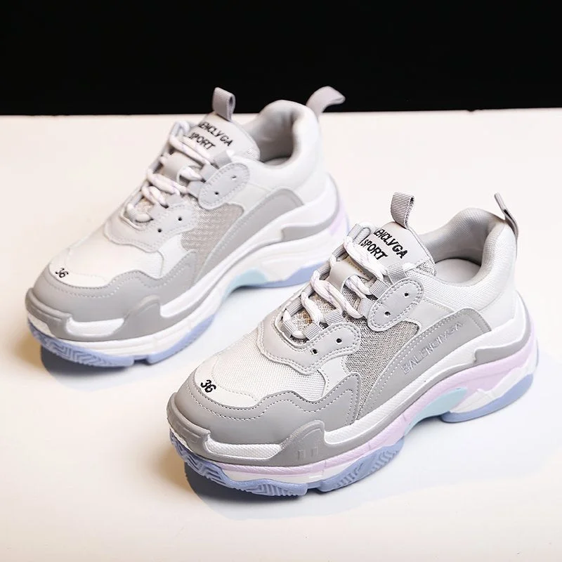 Brand Design Chunky Sneakers Trendy Women Dad Shoes Pink Spring Summer Casual Shoes Fashion Women's Sneakers Classic Trainers