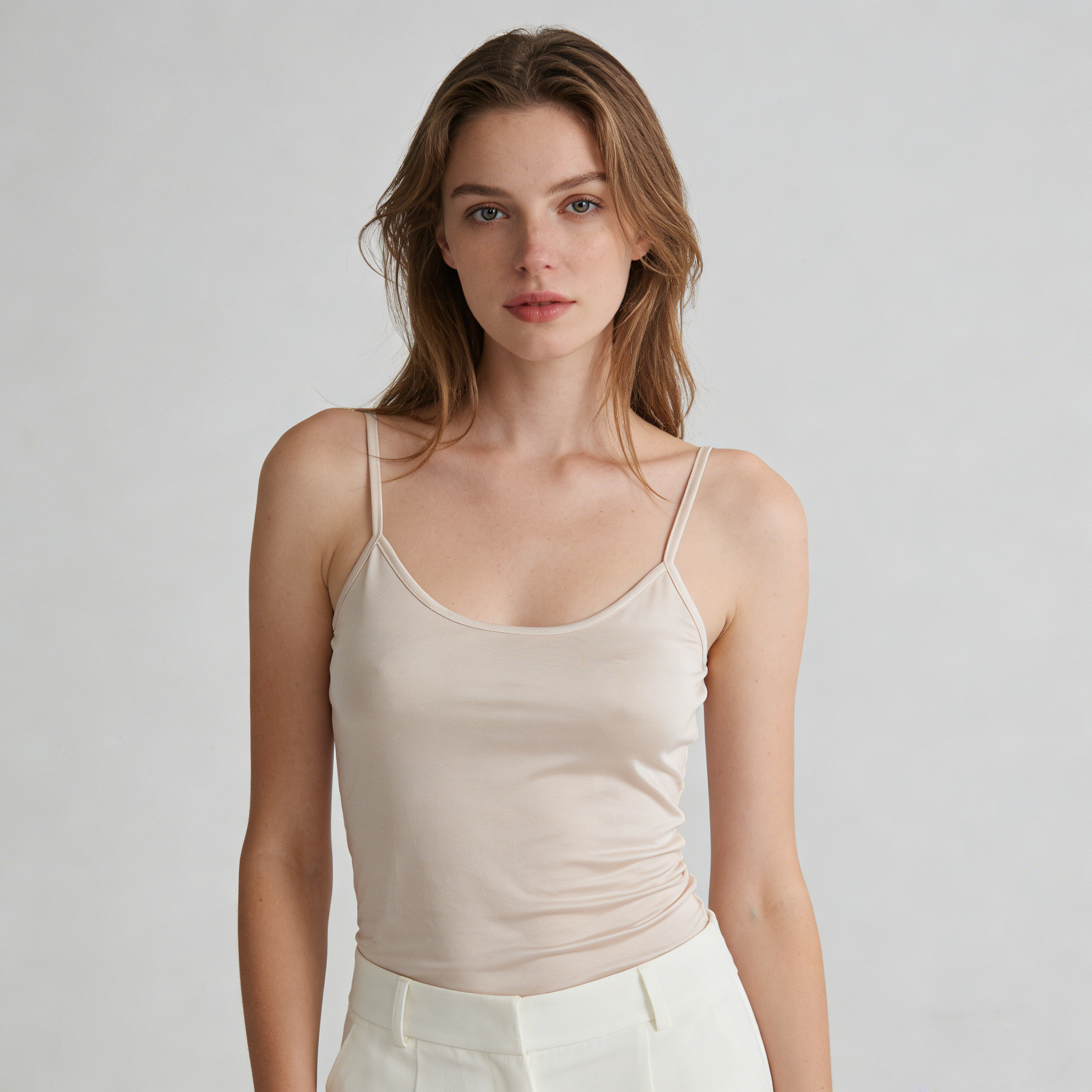 V Neck Knitted Silk Camisole REAL SILK LIFE