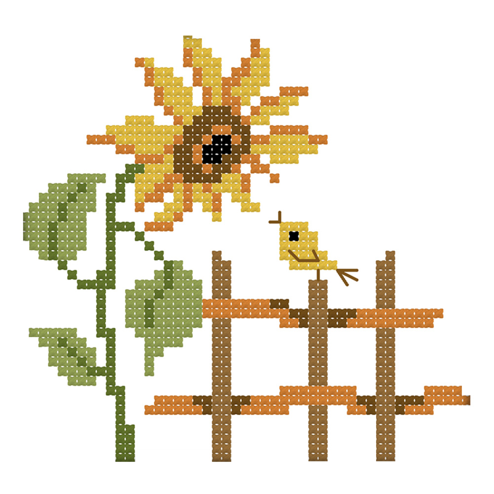 

Sunflower - 14CT Stamped Cross Stitch - 13*13CM, 501 Original