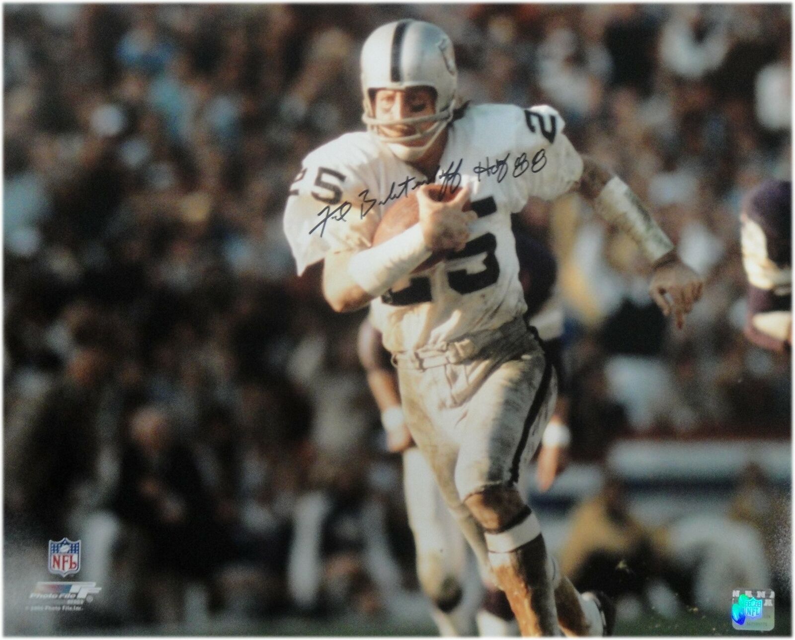 Fred Biletnikoff Signed Autographed 16x20 Photo Poster painting Oakland Raiders Black Ink JSA