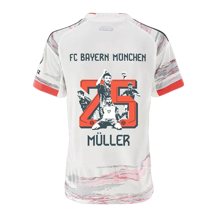 【S~4XL】Bayern 25/26 Away Football Jersey(M&uuml;ller #25)