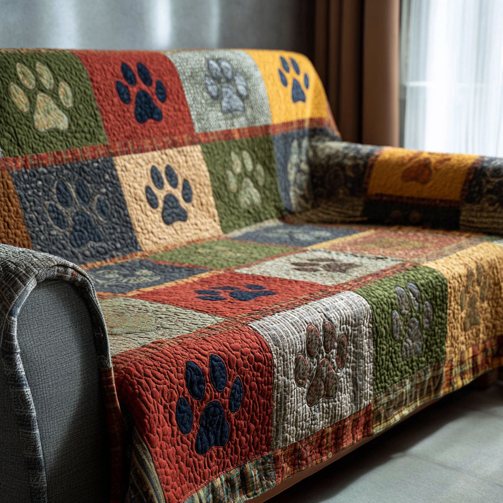 Paw Quilted Sofa Cover NCU0VT363 everthome