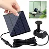 1.4W Solar Adjustable Fountain Pump with 7 Nozzles Solar Panel Kit for Bird Bath