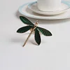 Green Golden Dragonfly Catering Napkin Ring