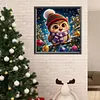 Diamond Painting -DIY Round Drill Christmas Owl(40x40cm)