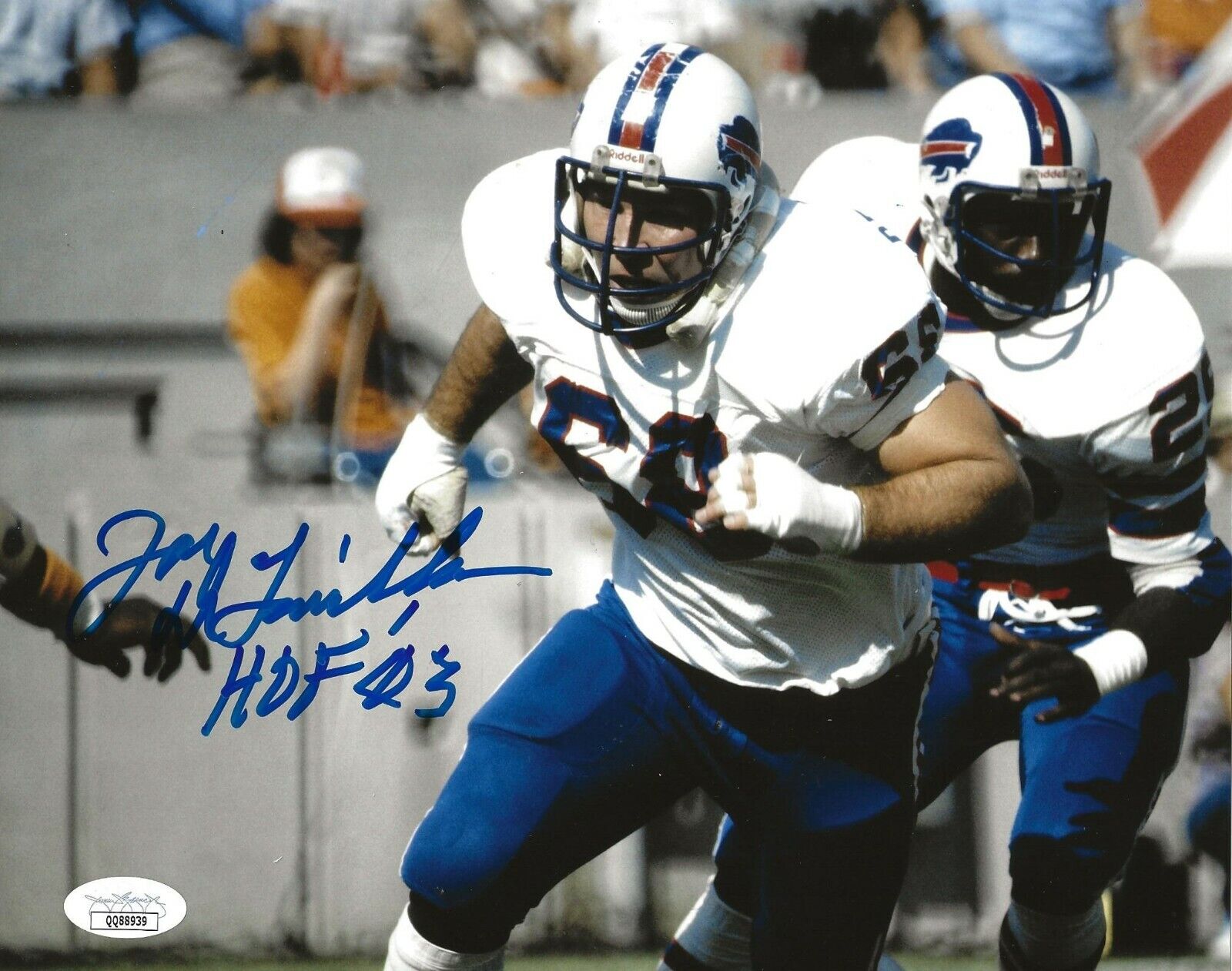 Joe DeLamielleure signed Buffalo Bills 8x10 Photo Poster painting autographed W/ HOF Inscr 3 JSA