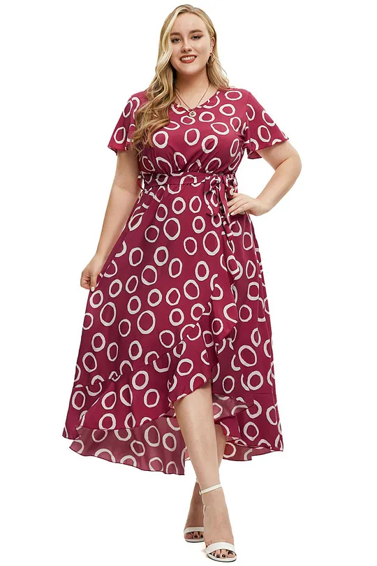 red polka dot plus size dress Yours Women's Plus Size Red Polka Dot Midaxi Dress Size 18-20