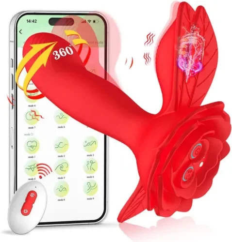 Pornhint Rose Toy Wearable Vibrator Clitoral G Spot Stimulator Butterfly Vibrator Sex Toy