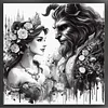 Beauty And The Beast - 11CT Stamped Cross Stitch - 40*40cm - Disney