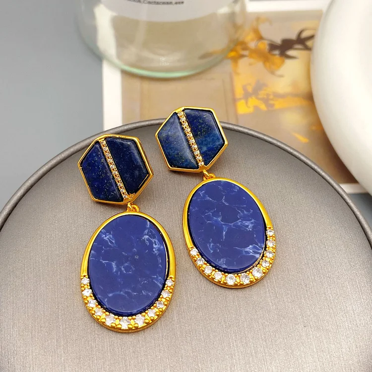 Natural lapis lazuli earrings