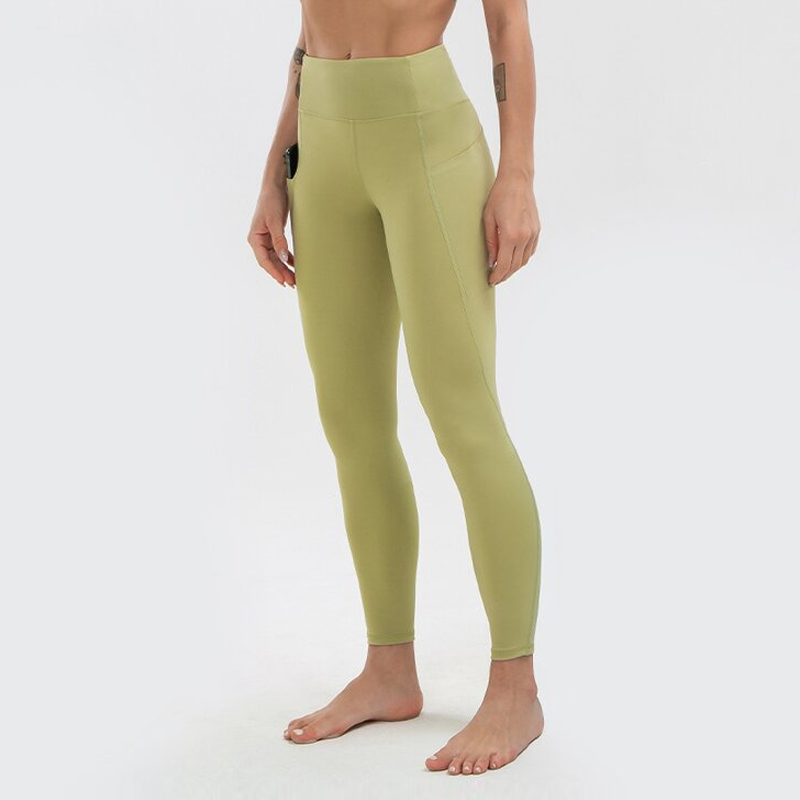 Green Plus Size High Waist Women's Legging With Non-Marking Pocket Yoga Clothing-Sicily Wang