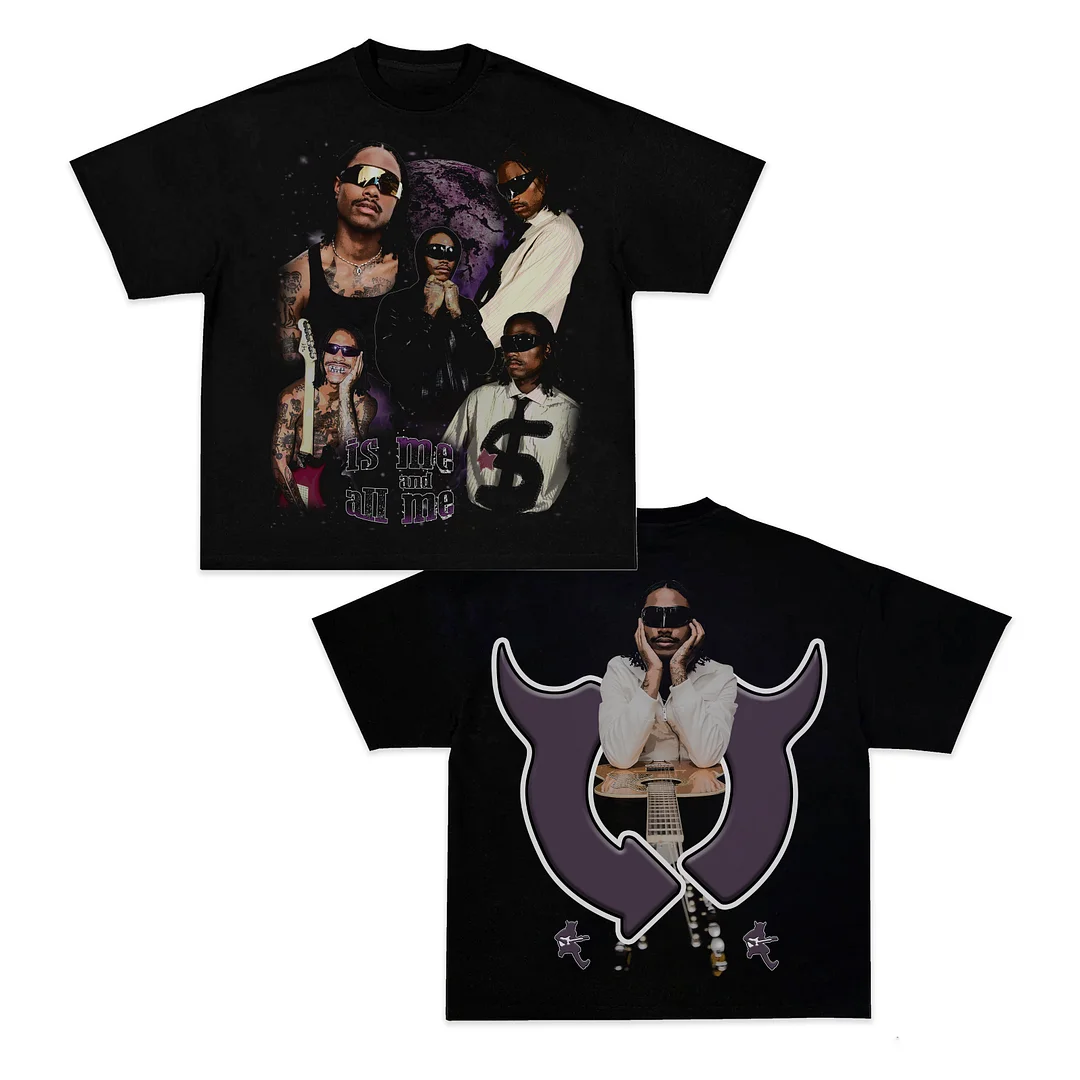 【Buy 5 Get 1 Free & Free Shipping】Street Print Hip Hop Cotton Short Sleeve T-Shirt