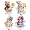 5D DIY Special Shape Diamond Painting Desk Ornament Snowman Decor Kit