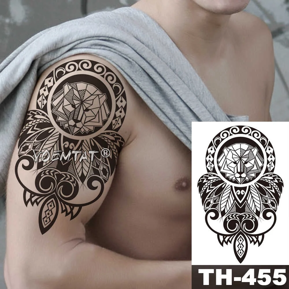 Waterproof Temporary Tattoo Sticker Arm Totem Tribe tatoo Water Transfer flame power style body art fake tatto for men