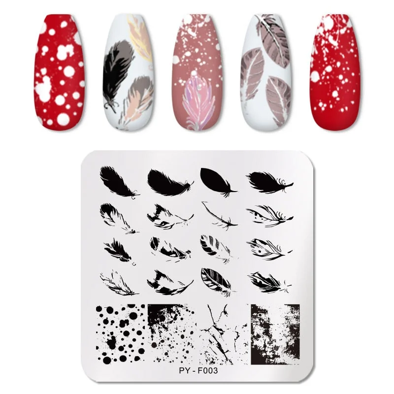 PICT YOU Square Lace Series Nail Stamping Plates Stencil Stainless Steel Tools Nail Art Stamp Design for DIY Image Plate-Nail Inspo