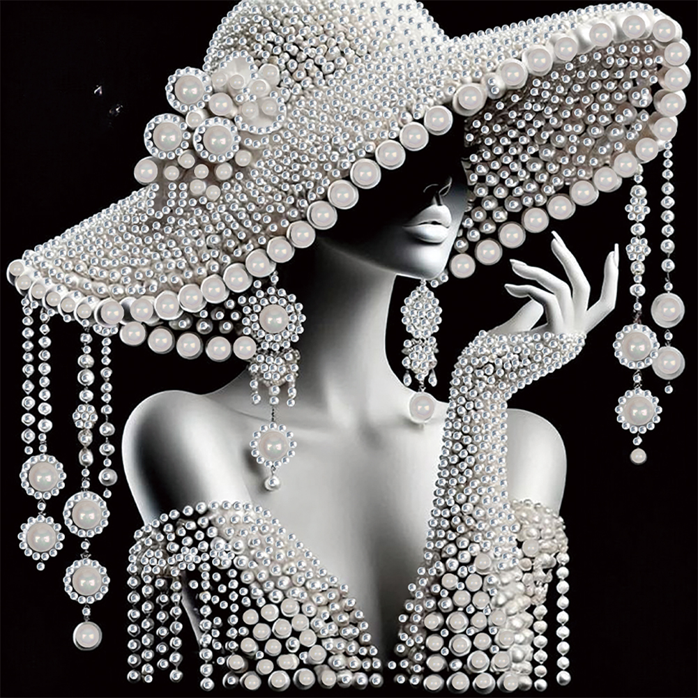 Elegant Lady 30*30cm(canvas) special shaped drill diamond painting