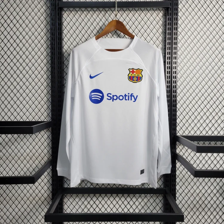 2023/24 Barcelona Away Fans Long Sleeve Jersey
