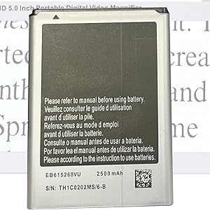 Portable Digital Video Magnifier Battery