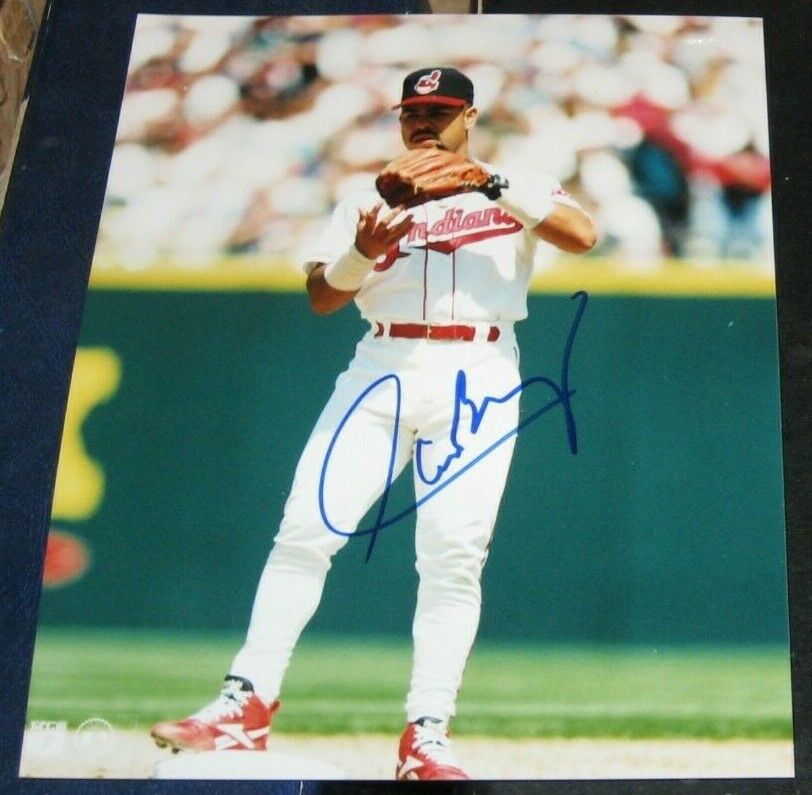 Carlos Baerga Cleveland Indians SIGNED AUTOGRAPHED Photo Poster painting File 8x10 COA Baseball