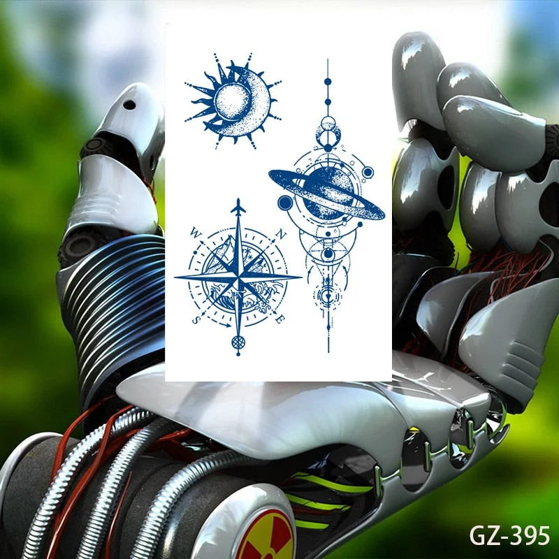 Temporary Waterproof Tattoo Stickers Ancient Chinese God of War Totem Thinker Juice Ink Men Women Girl Chest Arm Body Fake Tatoo