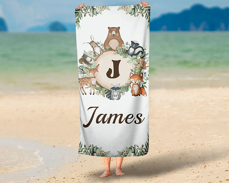 Personalized Kids Zoo Towel For Summer&Beach|CGTowel95