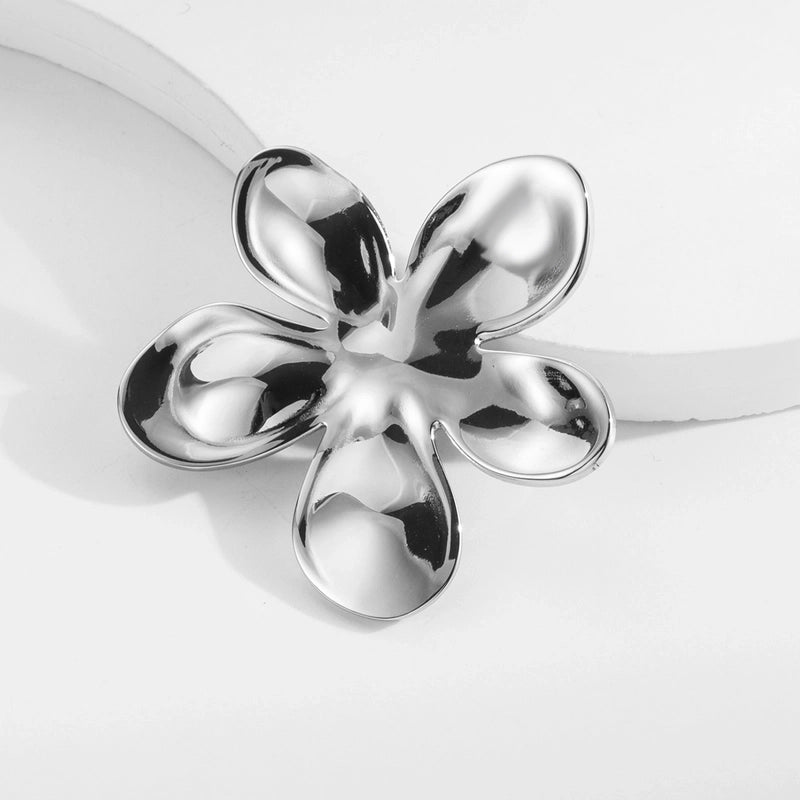 Vintage Style Animal Feather Flower 304 Stainless Steel Polishing Plating Unisex Brooches 1 Piece