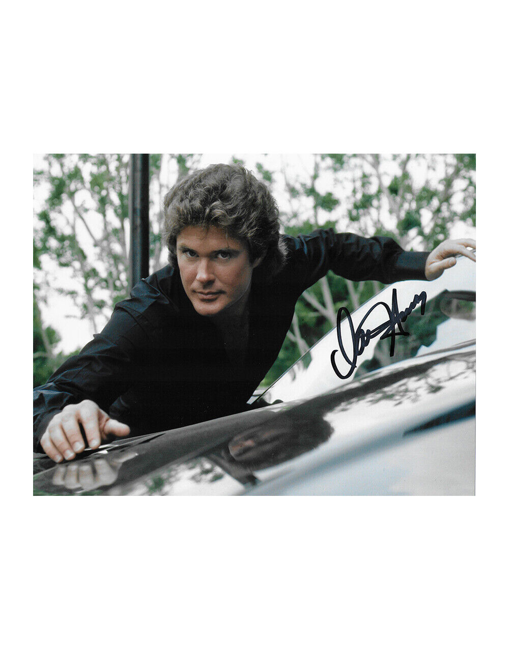 10x8 Knight Rider Print Signed by David Hasselhoff 100% Authentic With COA