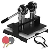 [US Local Warehouse] Table Tennis Racket Rubber Cutting Machine Precision Table Tennis Rubber Cutter Double Roller Bearing Design with 8mm Thickness Base Plate Effortless Edge Trimming Pasting for Ping Pong Bat