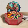 5D DIY Diamond Art Painting Snack Storage Box with Lid Wood Container (Flower)