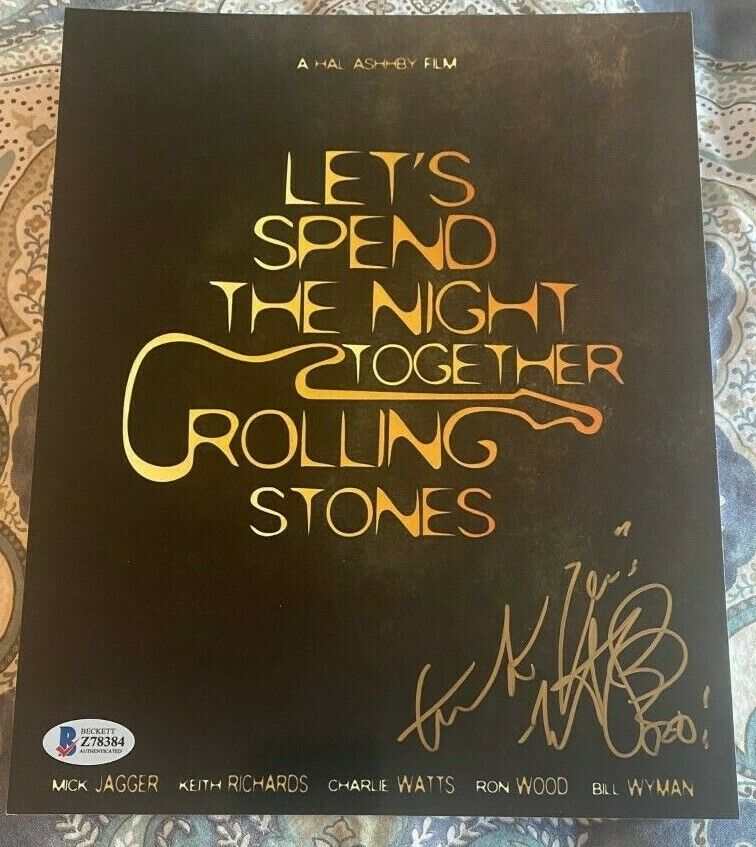 Charlie Watts signed autographed 8x10 glossy Photo Poster painting Rolling Stones Beckett COA