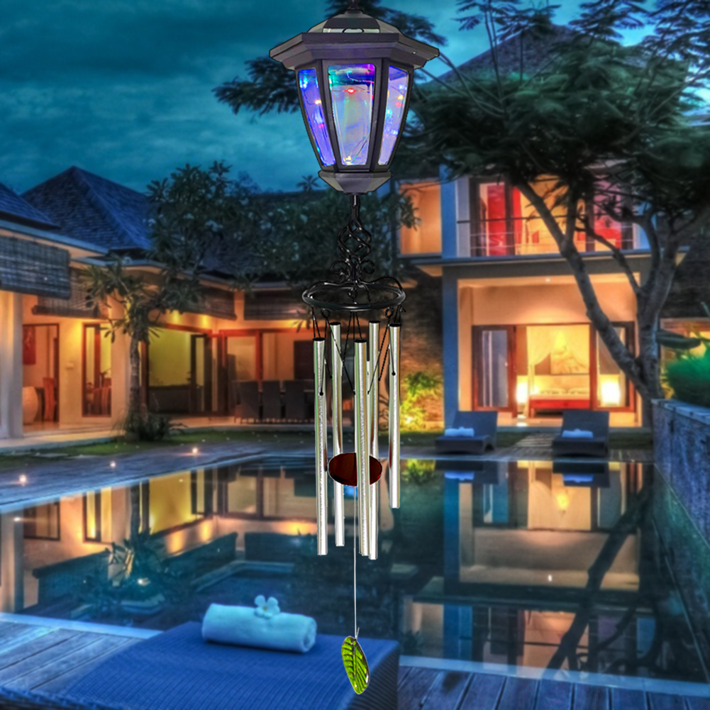 

Solar Energy Aluminum Tube Hanging Bells LED-Wine Chimes Light, 501 Original