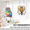 2Pcs Diamond Painting Owl Diamond Art Pendant Wall Decor