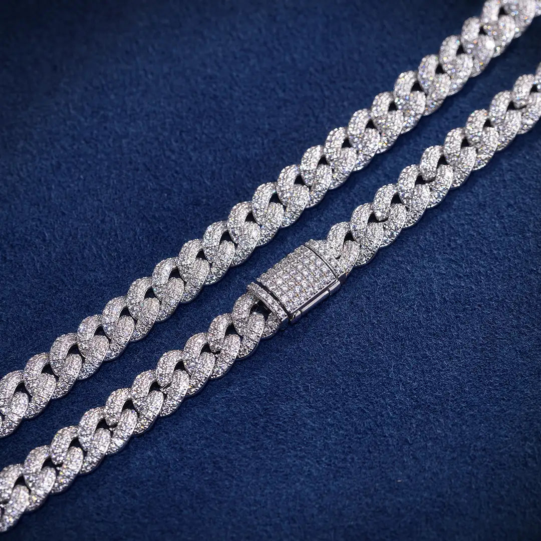 6mm Moissanite Diamond Cuban Link Chain