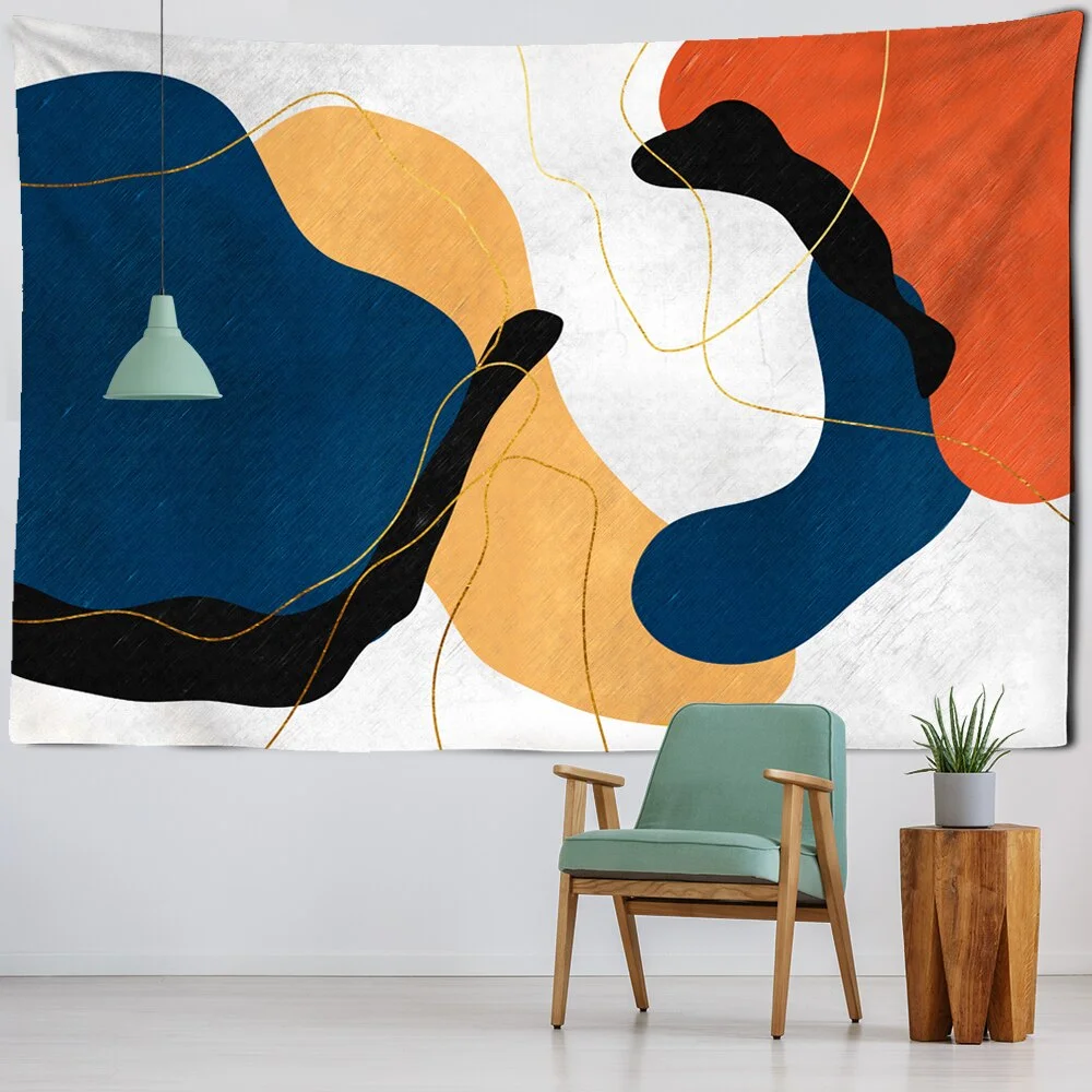 Psychedelic Hippie Print Tapestry Living Decoration House Tapestry India Macrame Wall Hanging Home Art bohemian Decor Fireplace