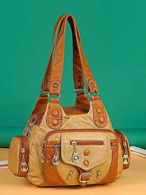 Vintage Studded Utility Baggy Bag