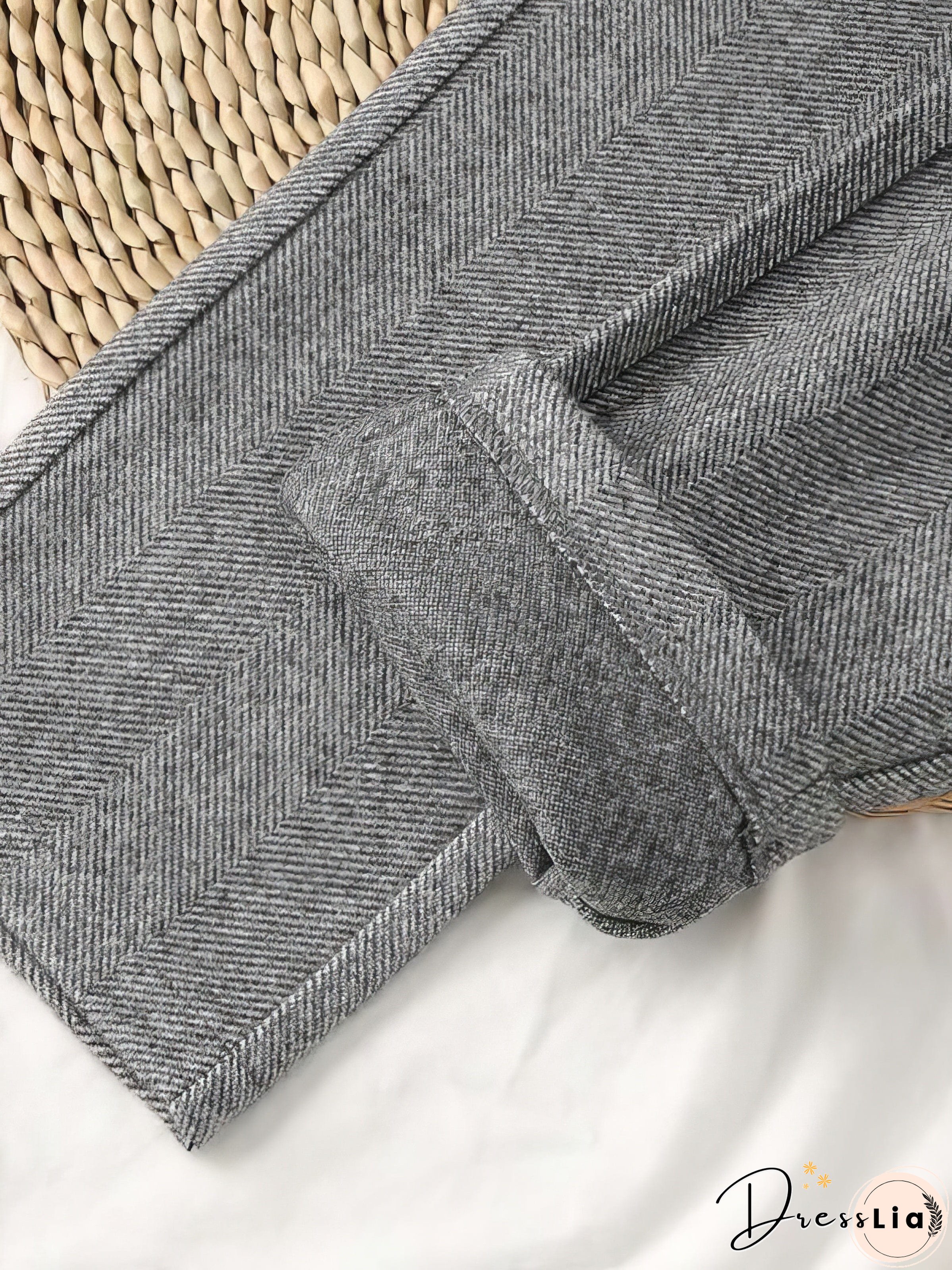 High Waist Pocket Wool Harem Pants