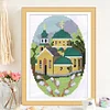 Bead Embroidery - Partial Printed 9CT Winter House(17x25 CM)