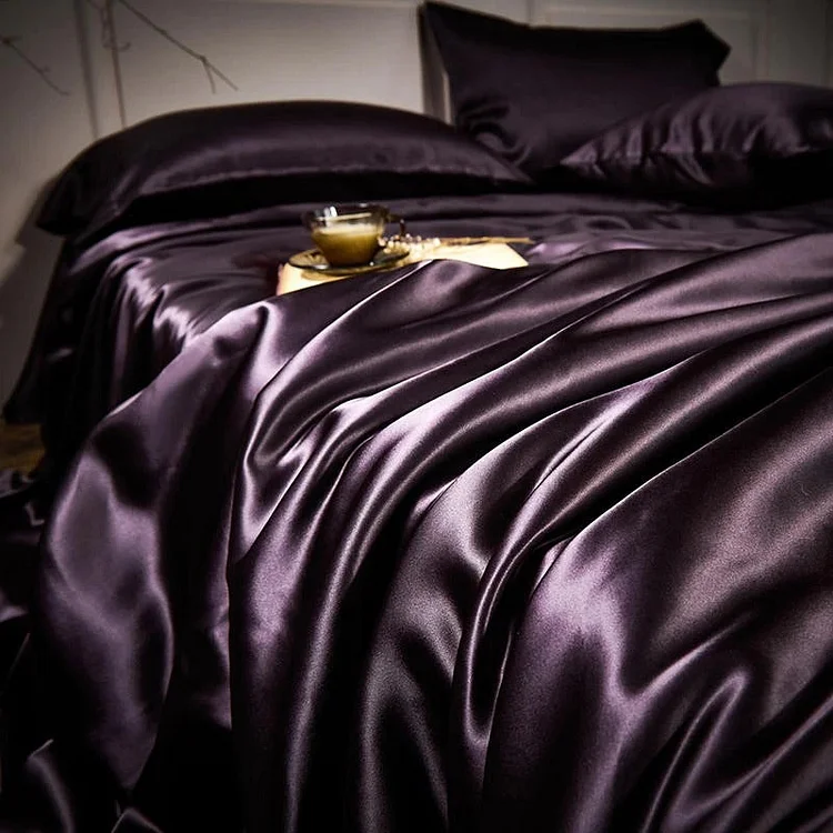 Royalis Gold Luxury Pure Mulberry Silk Bedding Set