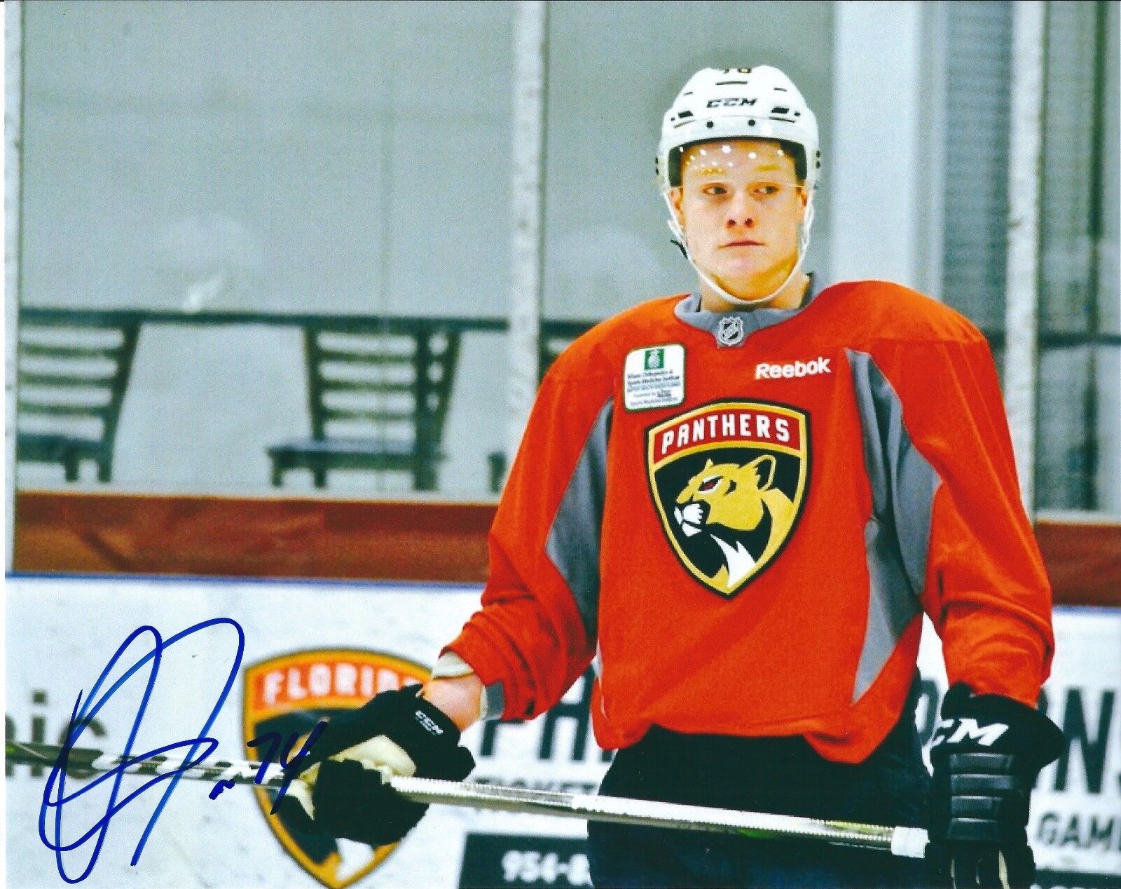 Autographed OWEN TIPPETT Florida Panthers 8x10 Photo Poster painting - COA