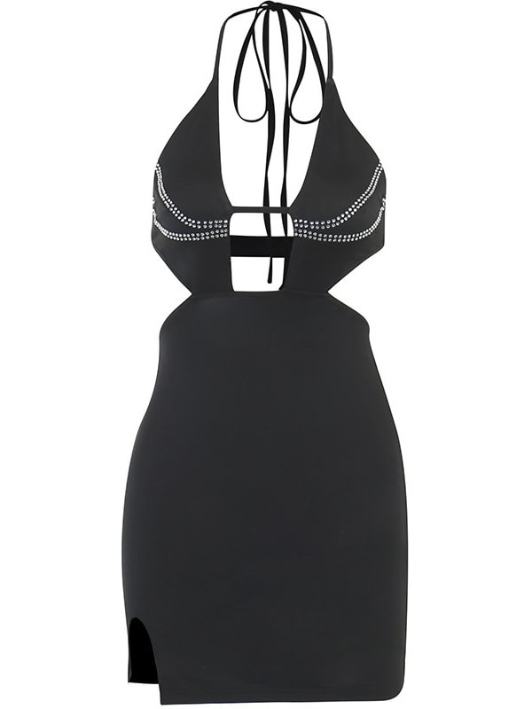 Sexy Halter V Neck High-rise Bodycon Dress