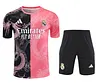 2025/2026 Real Madrid Pre-Match Training Black Pink Shirt+Shorts 1:1 Thai Quality