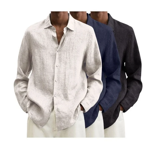 Men's Linen Long Sleeve Shirt