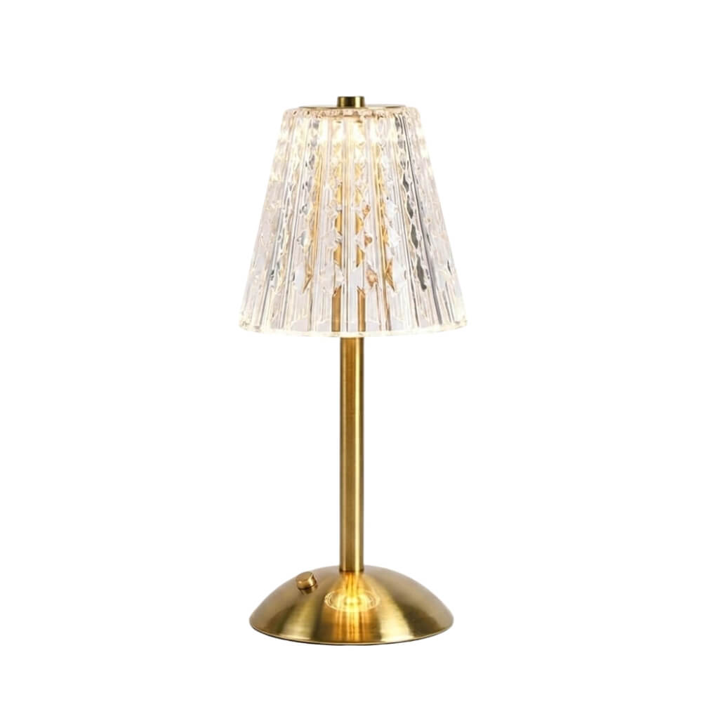 Crystal Metal Cordless Table Lamp