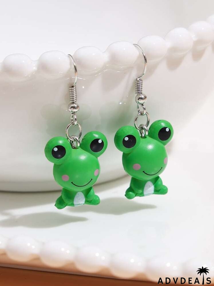Cartoon Frog Drop Earrings