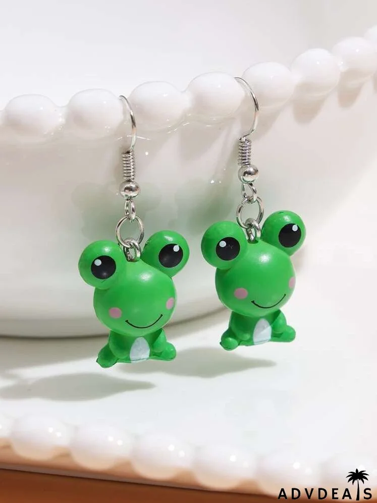 Cartoon Frog Drop Earrings